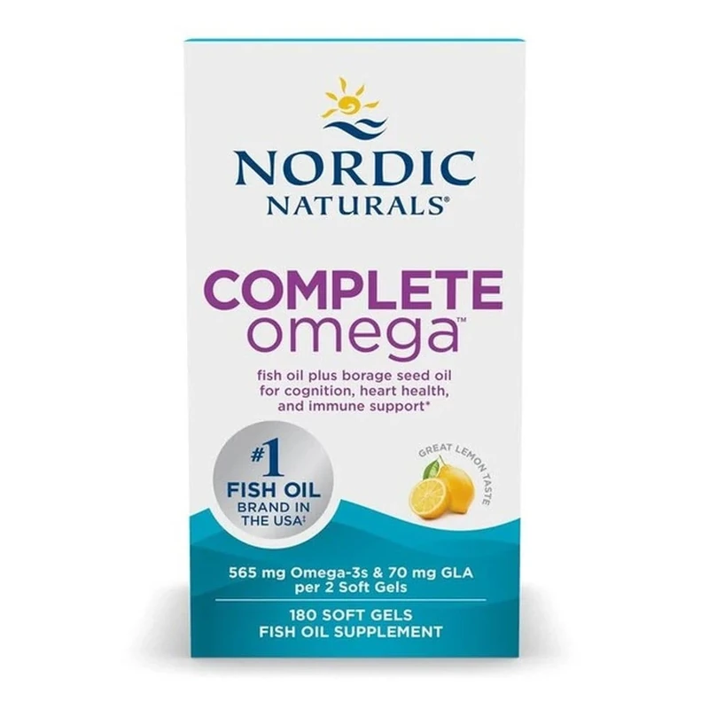 Nordic Naturals Complete Omega, 565mg Lemon - 180 softgels