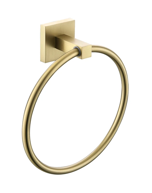 Square Ring Brushed Brass