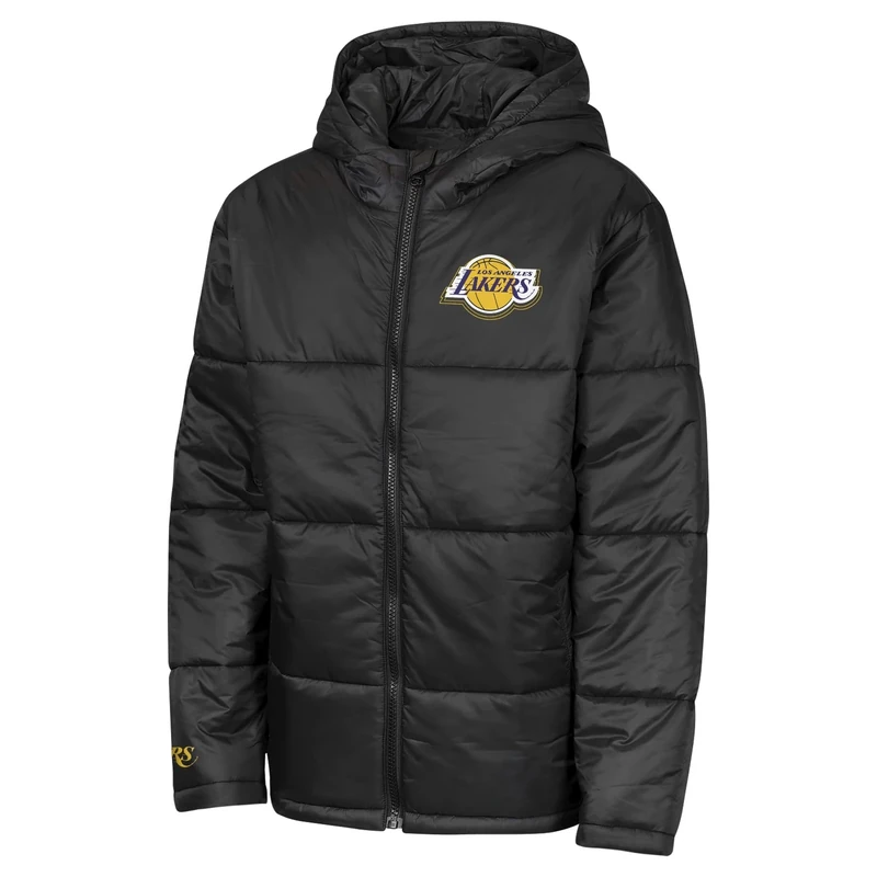 NBA Los Angeles Lakers Black Puffer Coat