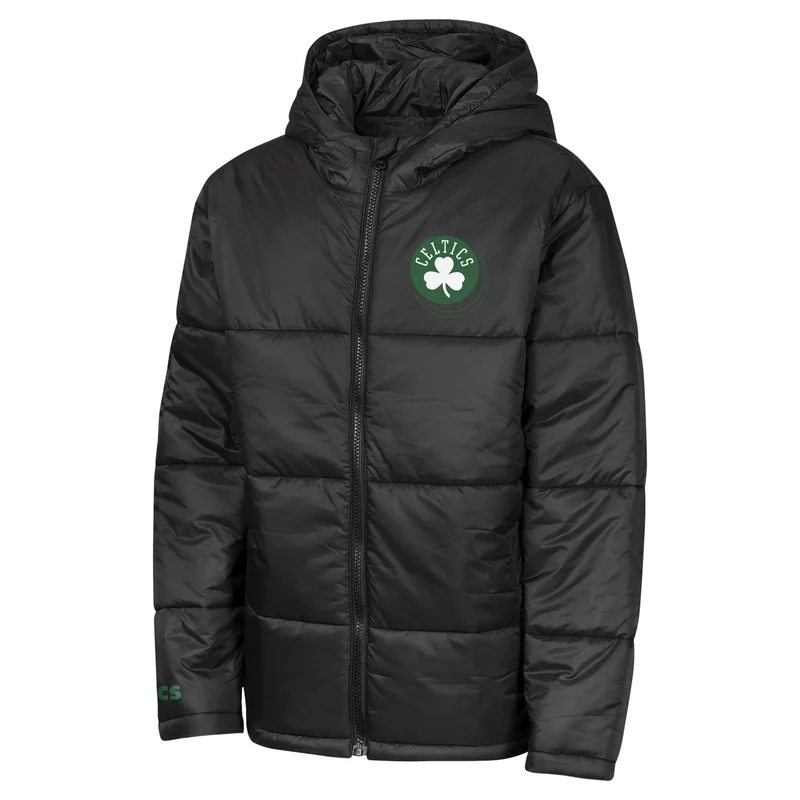NBA Boston Celtics Black Puffer Coat