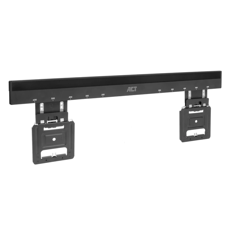 ACT AC8356 Ultra Flat TV Wall Mount, 37-80 Inch TV, 9.5 mm Wall Clearance, VESA 600 x 400, 75 kg Load Capacity, Magnetic Closure, Black