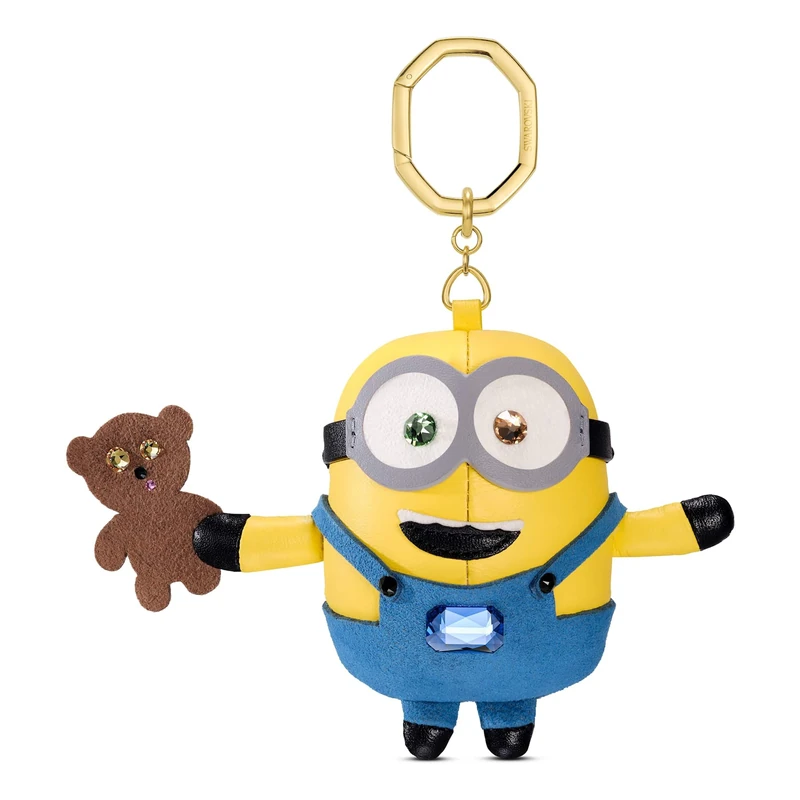Swarovski Minions bag charm, Multicolored, Gold-tone plated
