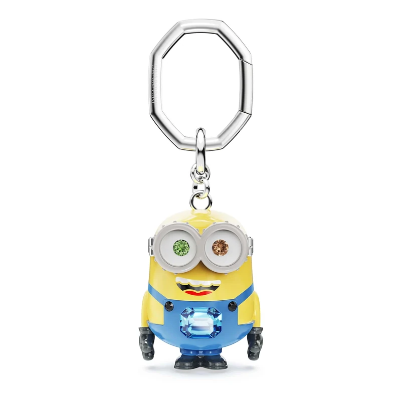 Swarovski Minions Bob key ring, Multicolored, Stainless steel