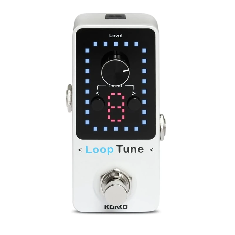 Kokko Looptune Guitar Pedal – 2-in-1 Looper and Tuner with True Bypass, 5-Minute Loop Recording, and LED Indicators