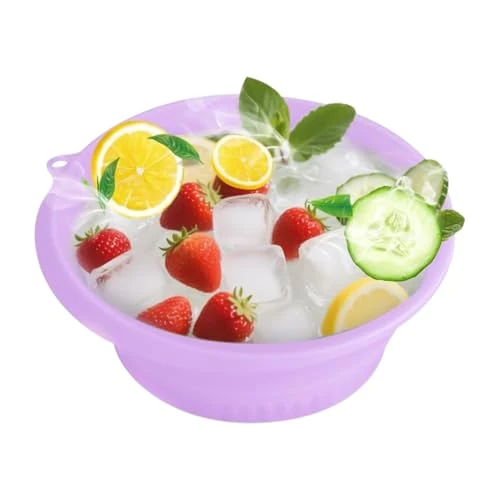 Face Ice Bath Bowl,Foldable Silicone Reusable Washbasin - Poratble Face Basin - for Facial Beauty Skin Care Home Bath SPA