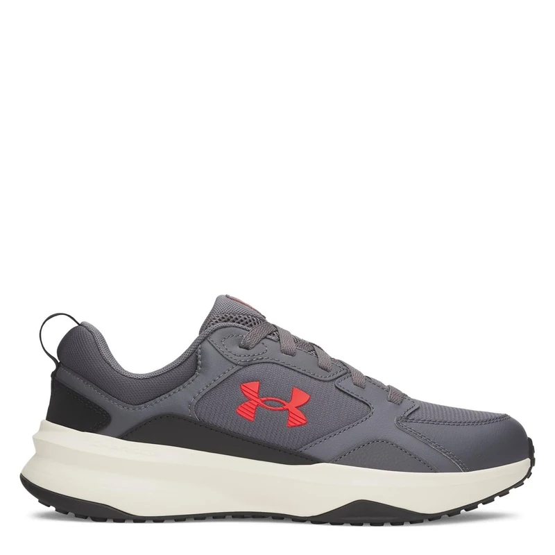 Under Armour UA Charged Edge - Low - Sneakers - Castlerock/Winter White/Anthem Red - Size: 8.5