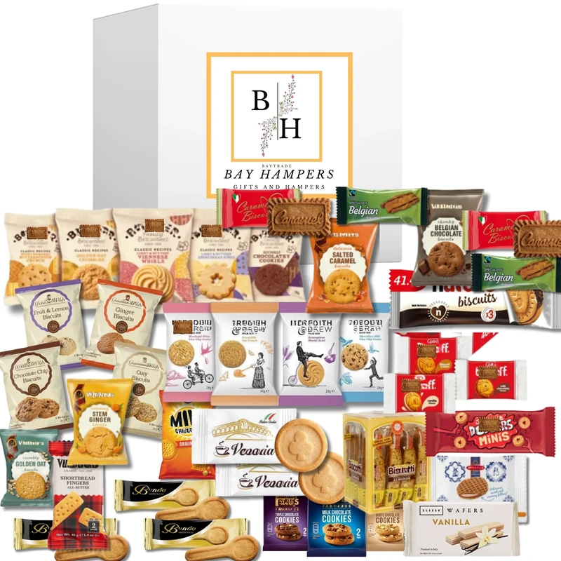 Biscuits Gift Set |40x Individually Wrapped Luxury Biscuits Hamper | Grandma Wilds Ginger Shortbread Foxes Biscotti Italian | Food Hamper| Birthday, Christmas Gifts for Women Men Kids Family New Home