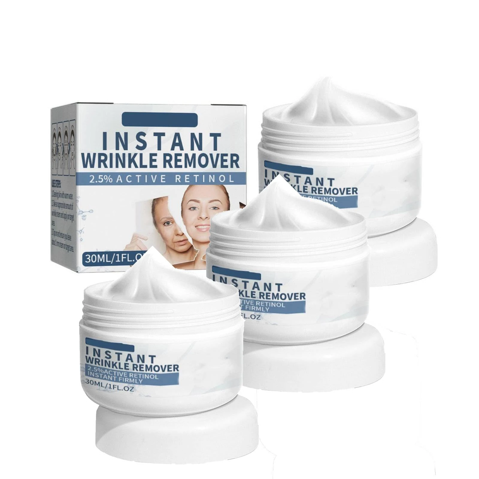 5 Seconds Retinol Anti-Wrinkle Cream, Instant Wrinkle Remover, Instant Face Lift Tightening Cream,Wrinkle Filler for Sagging Skin, Anti-Ageing Face Cream, Remove Fine Line Skin Care (3)