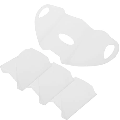 VILLCASE 4pcs White Elastic Fabric Gel Face Masks UV Sun Protection Skin Care Mask for Golf and Outdoor Activities