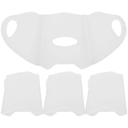 DECHOUS 4pcs Cooling Gel Face Masks for Outdoor Activities Lightweight Flexible Skin Protection Comfortable Sun Block for Summer Skincare and Beauty Care