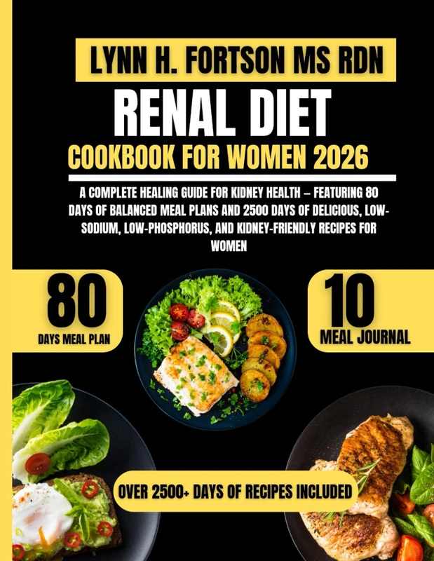 RENAL DIET COOKBOOK FOR WOMEN 2026: A Complete Healing Guide for Kidney Health — Featuring 80 Days of Balanced Meal Plans and 2500 Days of Delicious, ... and Kidney-Friendly Recipes for Women
