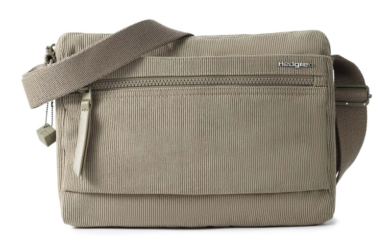 HEDGREN HIC176M Eye M Shoulder Bag Medium + RFID Corduroy String Beige
