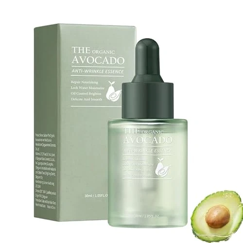 Organic Avocado Anti-Wrinkle Serum,Facial Skin Care Hydrating Serum,Nourishing Smooth And Tender Essence,Reduce Wrinkles and Delay Aging,
