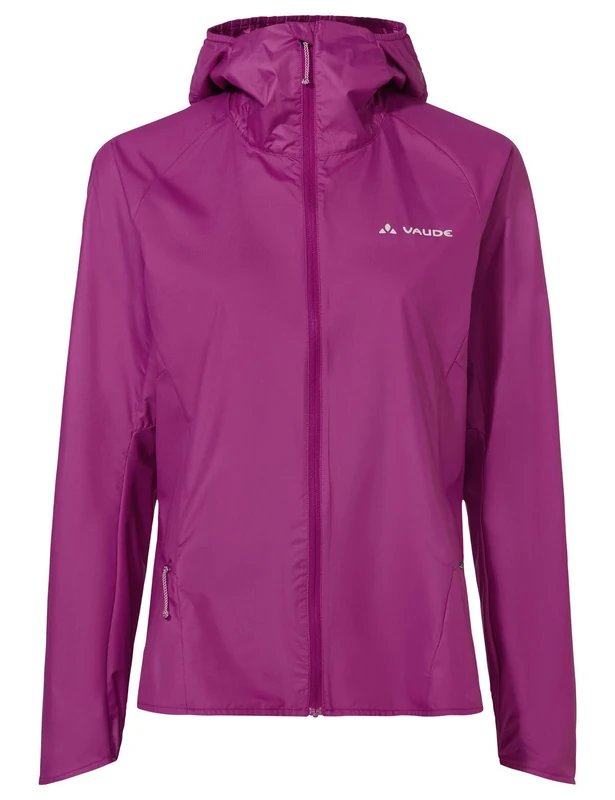 VAUDE Women's Scopi Wind Jacket, Lightweight, Small Packable Women's Wind Jacket for Mountain Tours, Part Circulation Concept, Perforation Under the Arms for Improved Ventilation
