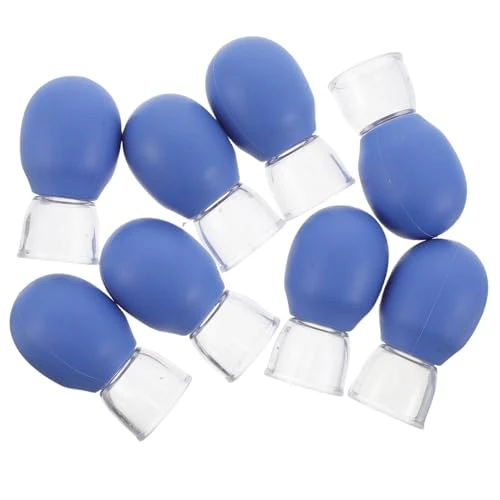 CLISPEED 50pcs Small Vacuum Cupping for Face Lifting and Massage Plastic Facial Suction Cups for Skin Elasticity Gentle Non-fire Therapy Home Beauty Care Blue