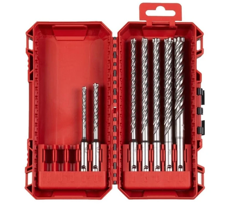 Milwaukee 4932500060 7 Pieces SDS-Plus MX4 NG Drill Bit Set 4 Cut Drill Bits