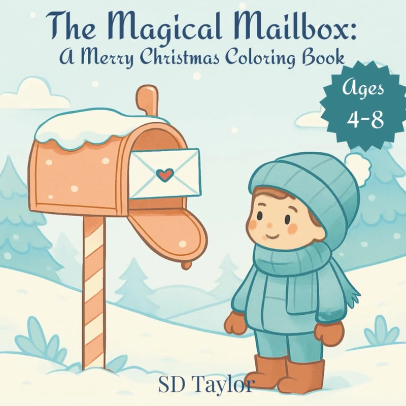 The Magical Mailbox: A Merry Christmas Coloring Book for Kids Ages 4-8