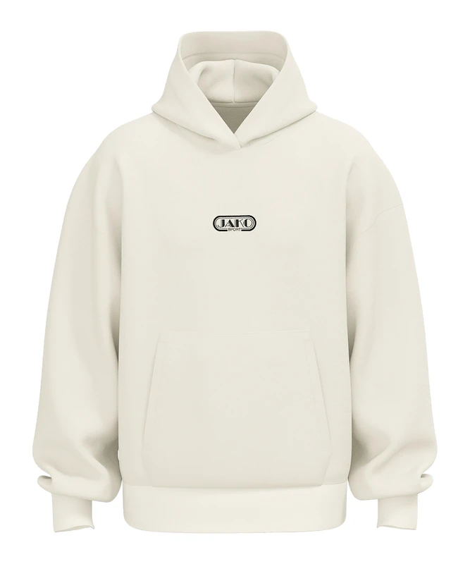 JAKO Unisex Hooded Sweatshirt Wardrobe, Off White, L