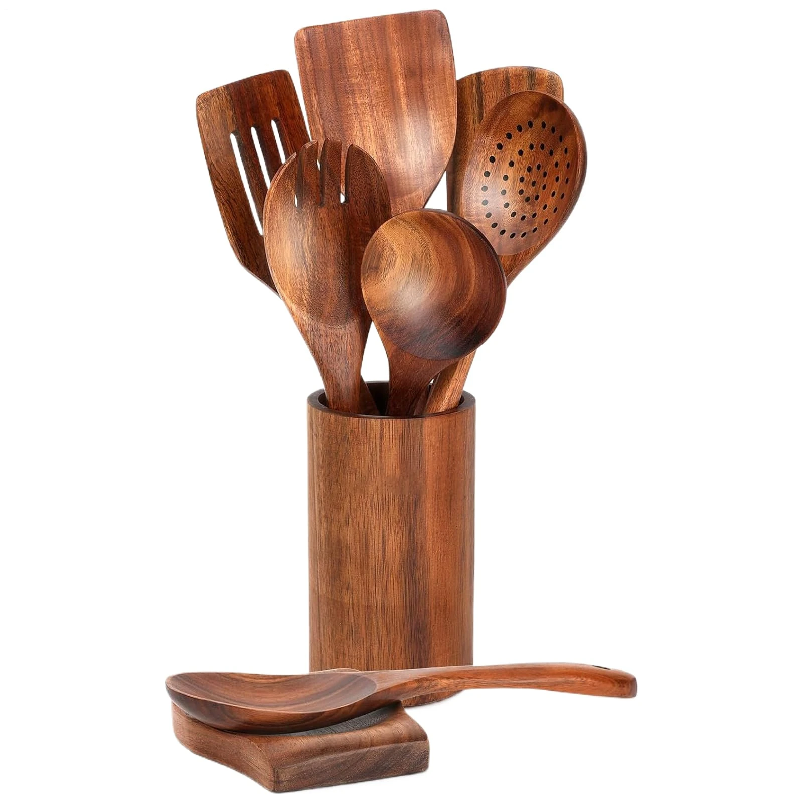 Cooking Utensils Set,Rinse-Clean Hangable Gadgets - Kitchen Cooking Wooden Spoons Spatulas | for Catering Truck Party Apartment Meal Prep Housewarming Chef Women