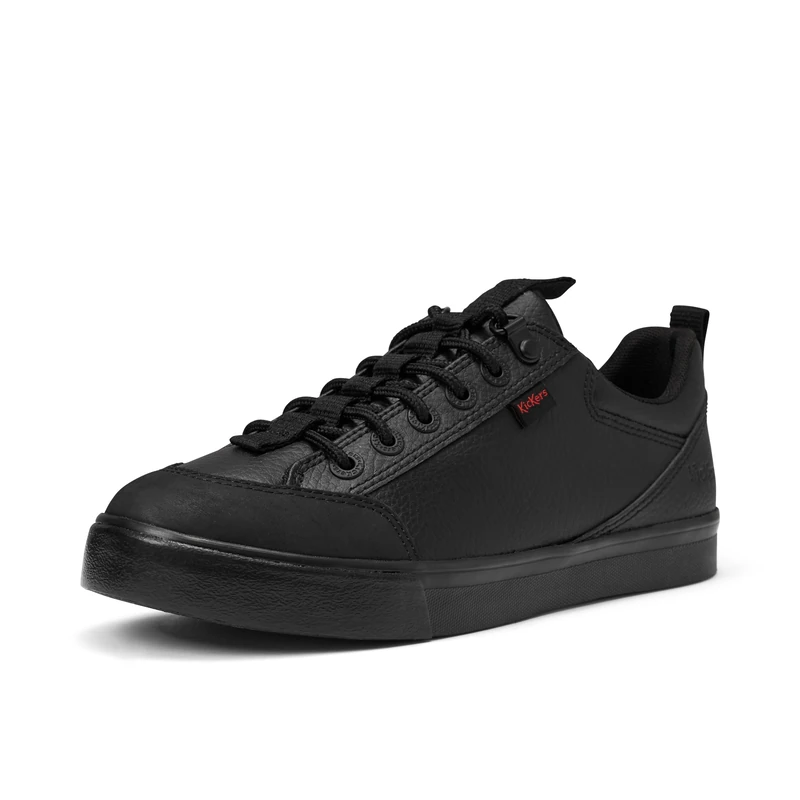 Kickers Boy's Tovni Lo Track Shoes, Black, 4