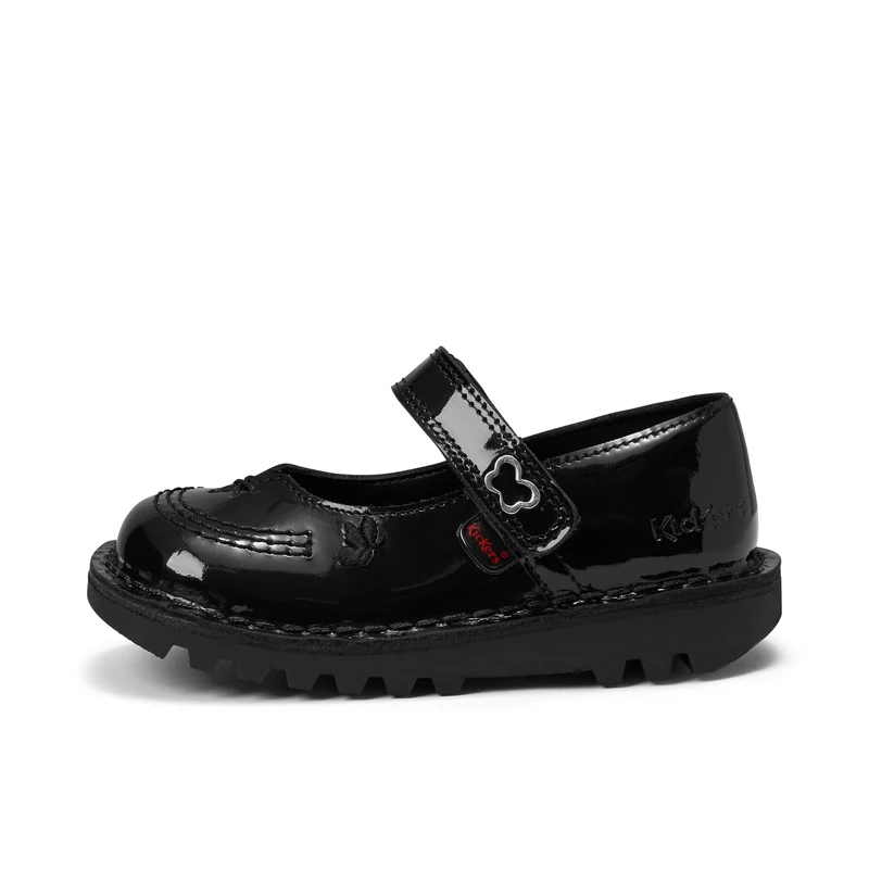 Kickers Girl's Kick Mary Jane Wings Mary Jane Shoe, Black, 8, UK