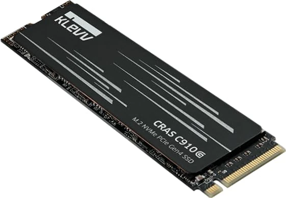 KLEVV CRAS C910G SSD 2TB, M.2 NVMe 2280, PCIe Gen4x4 Internal Solid state Drive with Heatsink, Up to 5200MB/s Data Transfer Speed, High-Performance Storage Solution (C910G, 2TB)