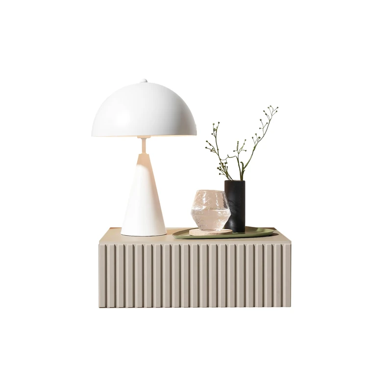 Stella Trading TABONI Hanging Bedside Table, Cashmere Colour - Floating Bedside Cabinet with 1 Drawer and Storage Space - 42 x 14 x 30 cm (W x H x D) - Image 1