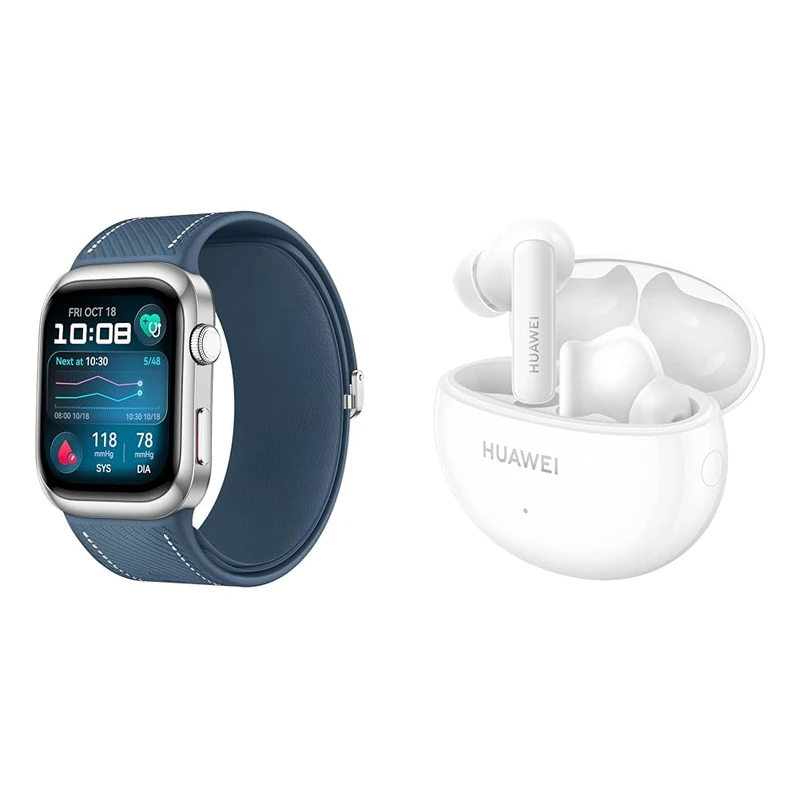 HUAWEI Watch D2 Blue and Freebuds 5i White Bundle - Image 1