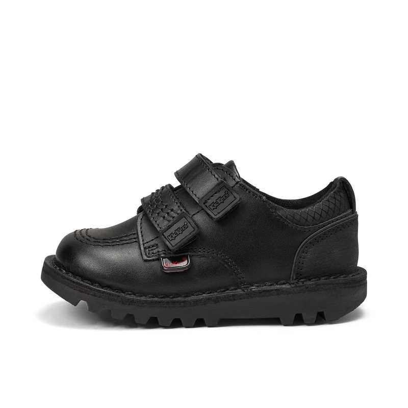 Kickers Boy's Kick Lo Reflective Derby Shoe, Black, 13, UK