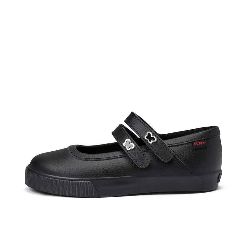 Kickers Girl's Tovni Mary Jane Wings Mary Jane Shoe, Black, 7, UK