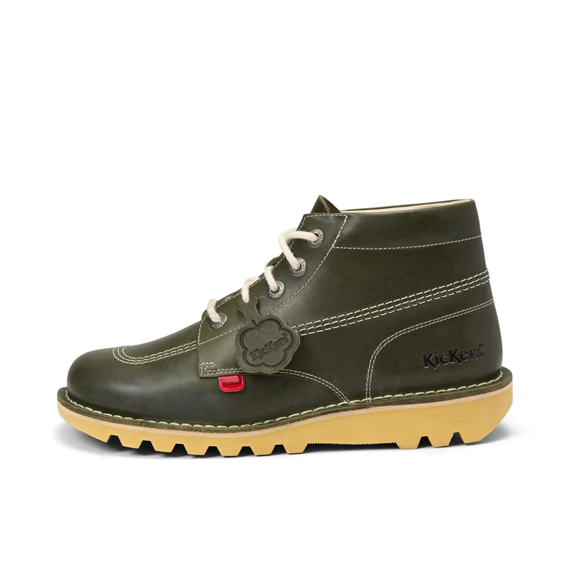 Kickers Adult Unisex Kick HI Ankle Boot, Green, 10, UK