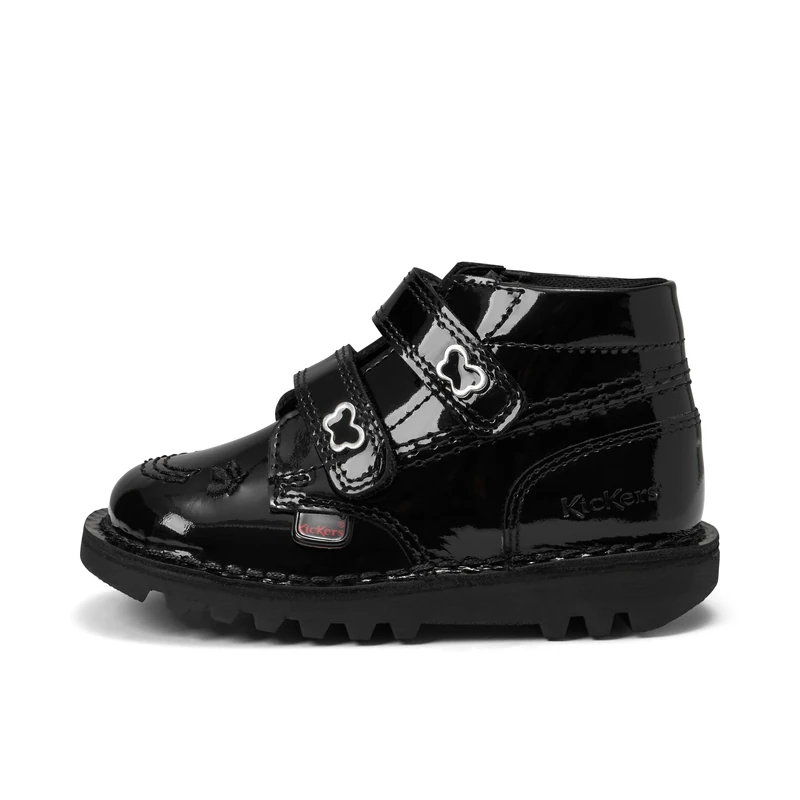 Kickers Girl's Kick HI Vel Wings Ankle Boot, Black, 8.5, UK