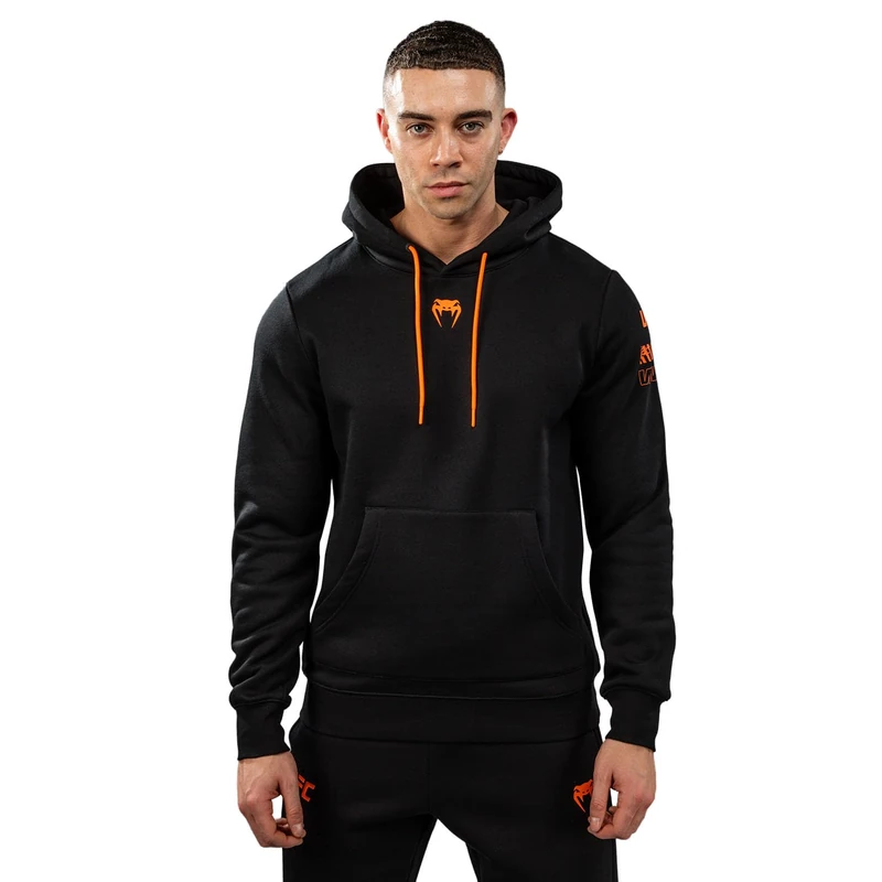 Venum UFC Zenith Men's Black/Orange Authentic Fight Week Plain Version Pullover Hoodie - XXL