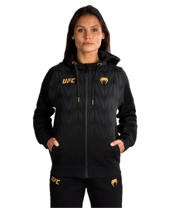 Venum UFC Zenith Women's Replica Champion Zip Hoodie - L Black/Gold