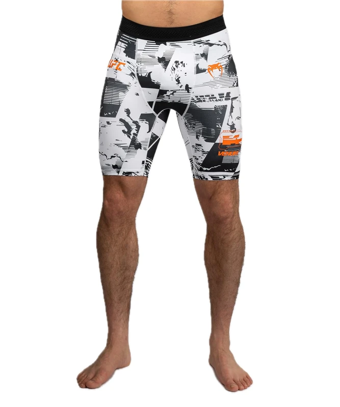 Venum UFC Zenith Men’s Black/White/Orange Authentic Fight Week Performance Vale Tudo Short - S