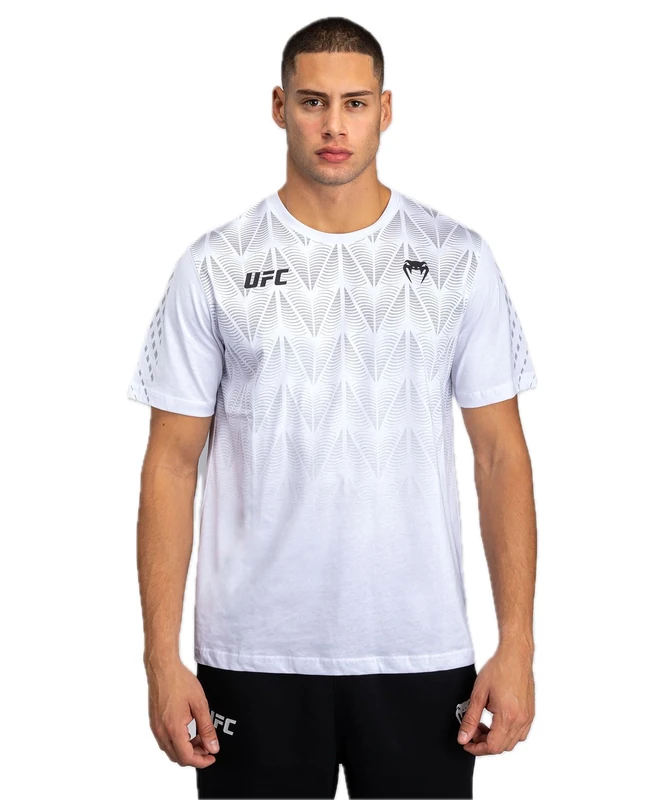 Venum UFC Zenith Men's Black/White/Orange Authentic Fight Week Performance Long Sleeve Rashguard - S