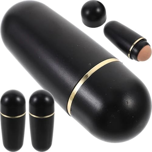 Garneck 4PCS Volcanic Stone Mini Oil Absorbing Balls for Face, Professional Round Face Oil Control Replacement Spheres for Oily Skin Care and Travel Use