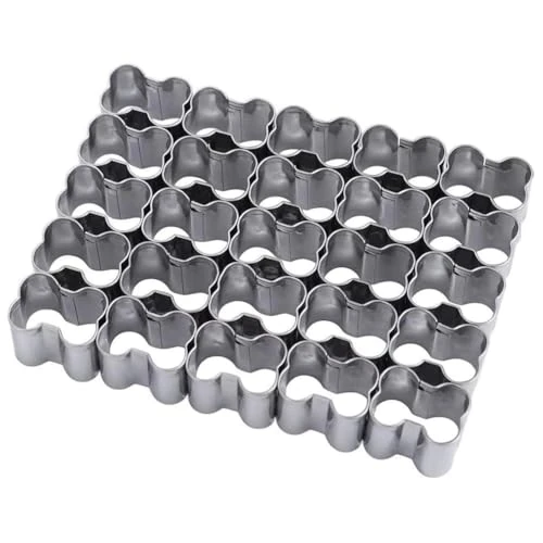 Fopytu 25 Cavity Bone Shaped Cookies Cutters Chocolate Stainless Steel Cookie Cut Mold Cute Baking Tool Biscuit Embosser