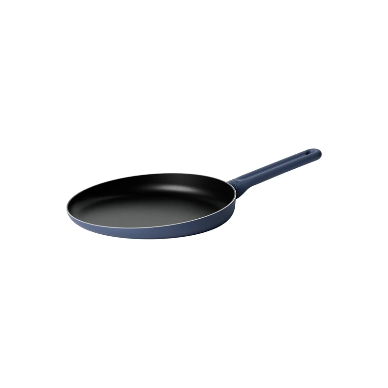 Guzzini - Cook&Color Crepe Pan 28 cm in Recycled Aluminium with Natural Coating Non-Stick Coating (NO PFAS) - Blue - 096896210