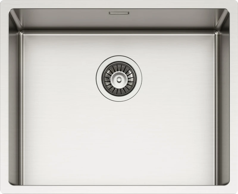 SCHOCK | New Technick N100 L Stainless Steel Kitchen Sink, 540 x 440 cm, 500 x 400 cm, 1 Bowl Brushed Stainless Steel, Combinable with Mixers, Hobs, Ovens, Triple Installation