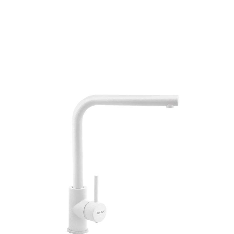 SCHOCK Ideal Kitchen Mixer High Straight Spout 360° Spout Spout Enamelled Painted White Finish Fits Sinks Made in Italy - Image 1