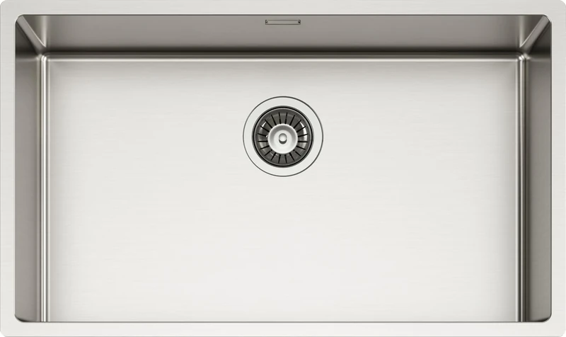 SCHOCK | New Technick N100 XL Kitchen Sink 304 Stainless Steel, 740 x 440 cm, 700 x 400 cm, 1 Bowl Brushed Stainless Steel, Combinable with Mixers, Hobs, Ovens