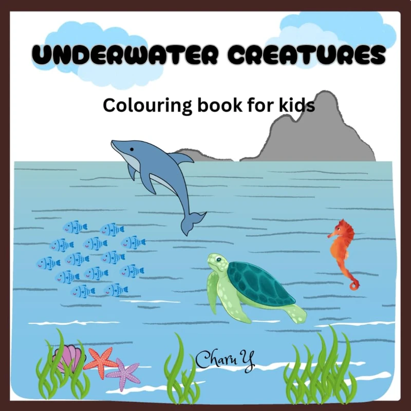 Underwater Creatures: Colouring book for kids