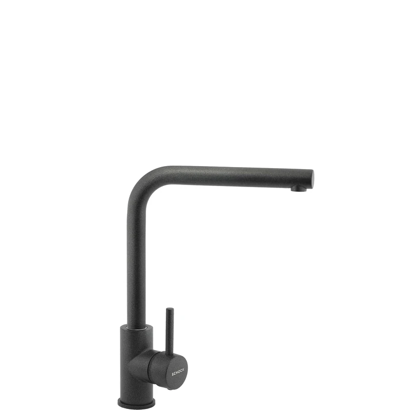 SCHOCK Idea Kitchen Mixer High Straight Spout 360° Swivel Enamelled Charcoal Grey Fits Sinks Made in Italy