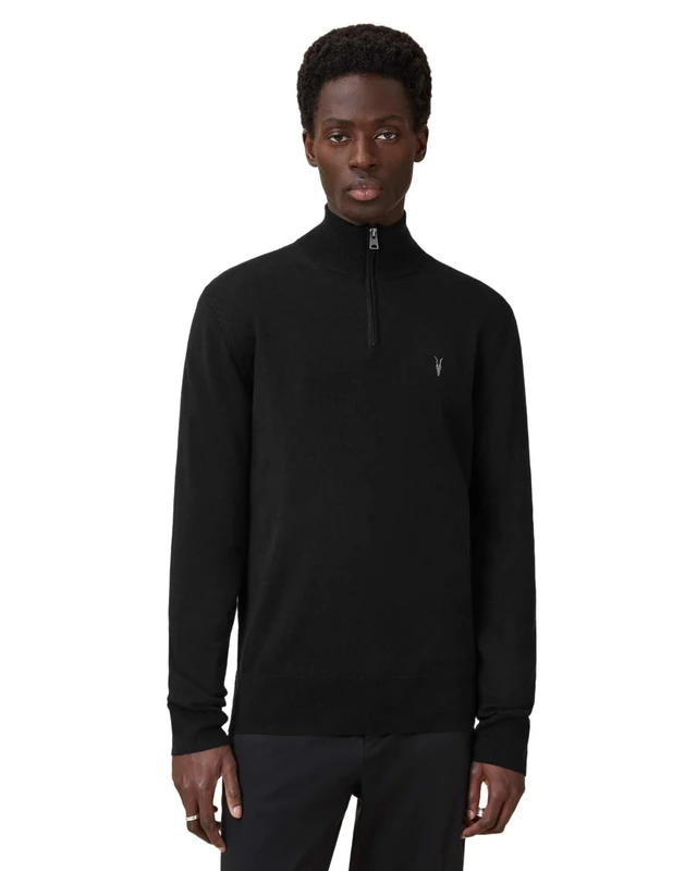 AllSaints Kilburn Zip Funnel Black