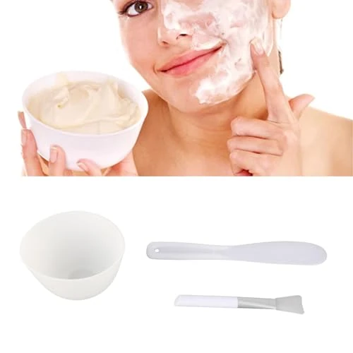Brrnoo Silicone Bowl Set, 3pcs DIY Tool with Spatula and Brush for Mixing Face Masks, and Silicone Mixing Bowl Set Clay Masks, Skincare Products