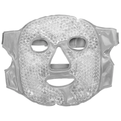 SEWACC Soothing Face Therapy Mask Cooling Gel Facial Mask for Swelling Relief, Reusable Skincare Massage Tool in Grey, Suitable for Hot Cold Compress Beauty Treatments