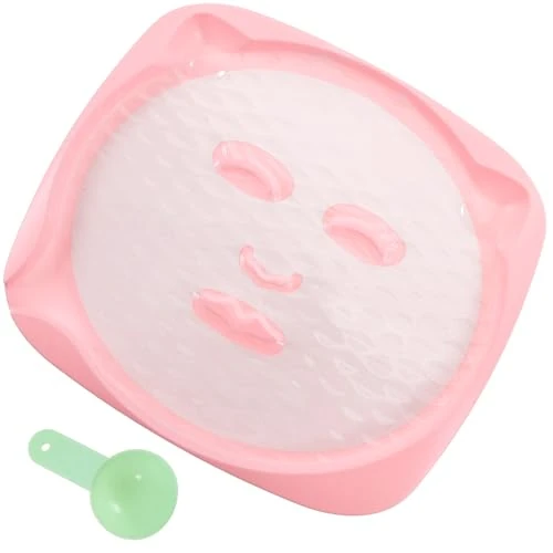 Garneck 2pcs DIY Facial Mask Mold Set Tray and Measuring Spoon Reusable Mud Mask Maker Tools for Women’s Skincare for Home Beauty Use