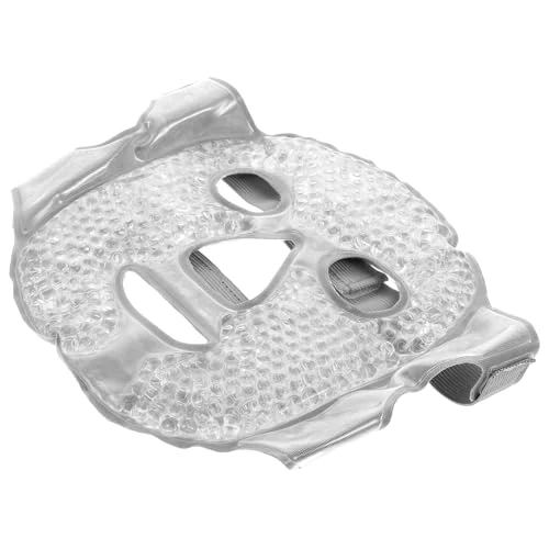 jojofuny Cooling and Soothing Face Therapy Mask for Skincare Gray Gel Facial Mask for Reducing Puffiness and Inflammation for Relaxation