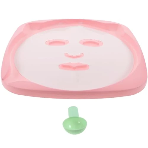 Toyvian 2pcs DIY Face Mask Mold Set Measuring Spoon, Reusable Mud Mask Maker Tray for Women Facial Skincare Tools